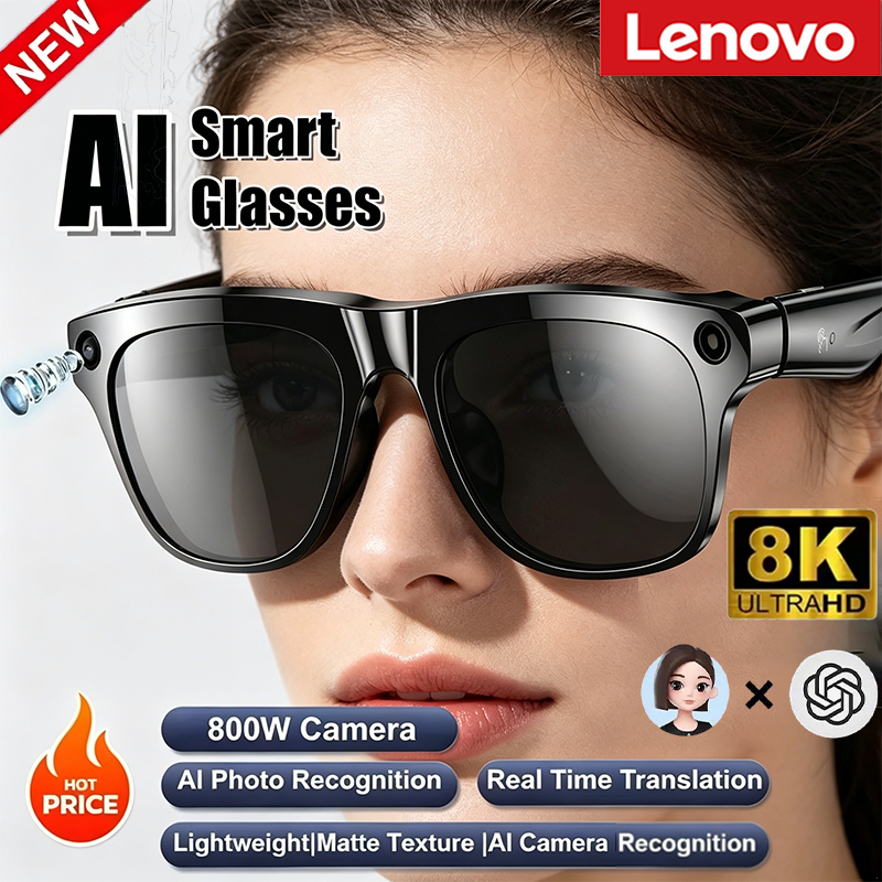 Smart Glasses Lens - Lenovo 8KHD AI Camera Translation Glasses