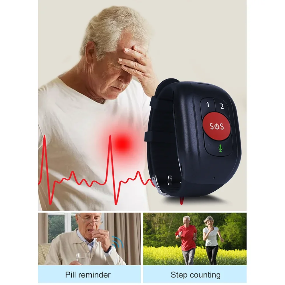 Elderly 4G LTE SOS Watch GPS T - Fall Detection Watch のレビューと価格