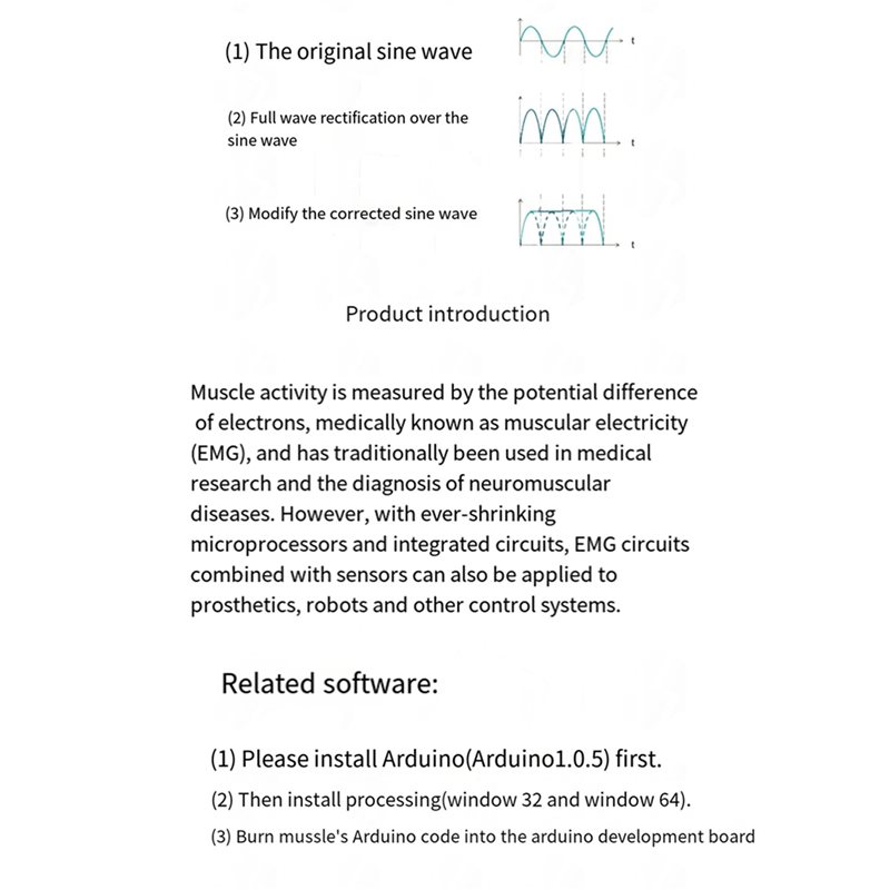 A52T 5X Muscle Electrical Sens - Muscle Sensor Emg のレビューと価格