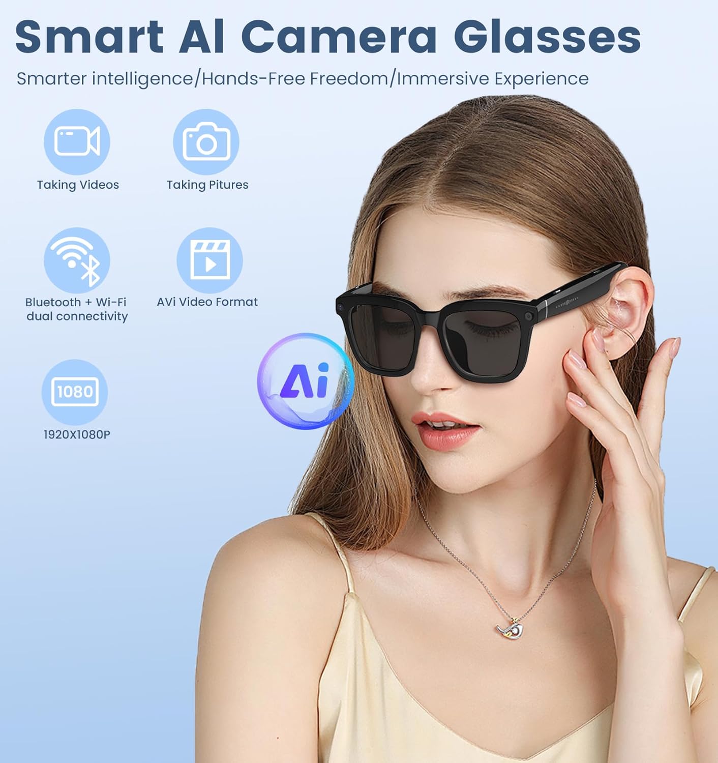 AI Smart Camera Glasses 1080P  - Smart Glasses Lens のレビューと価格