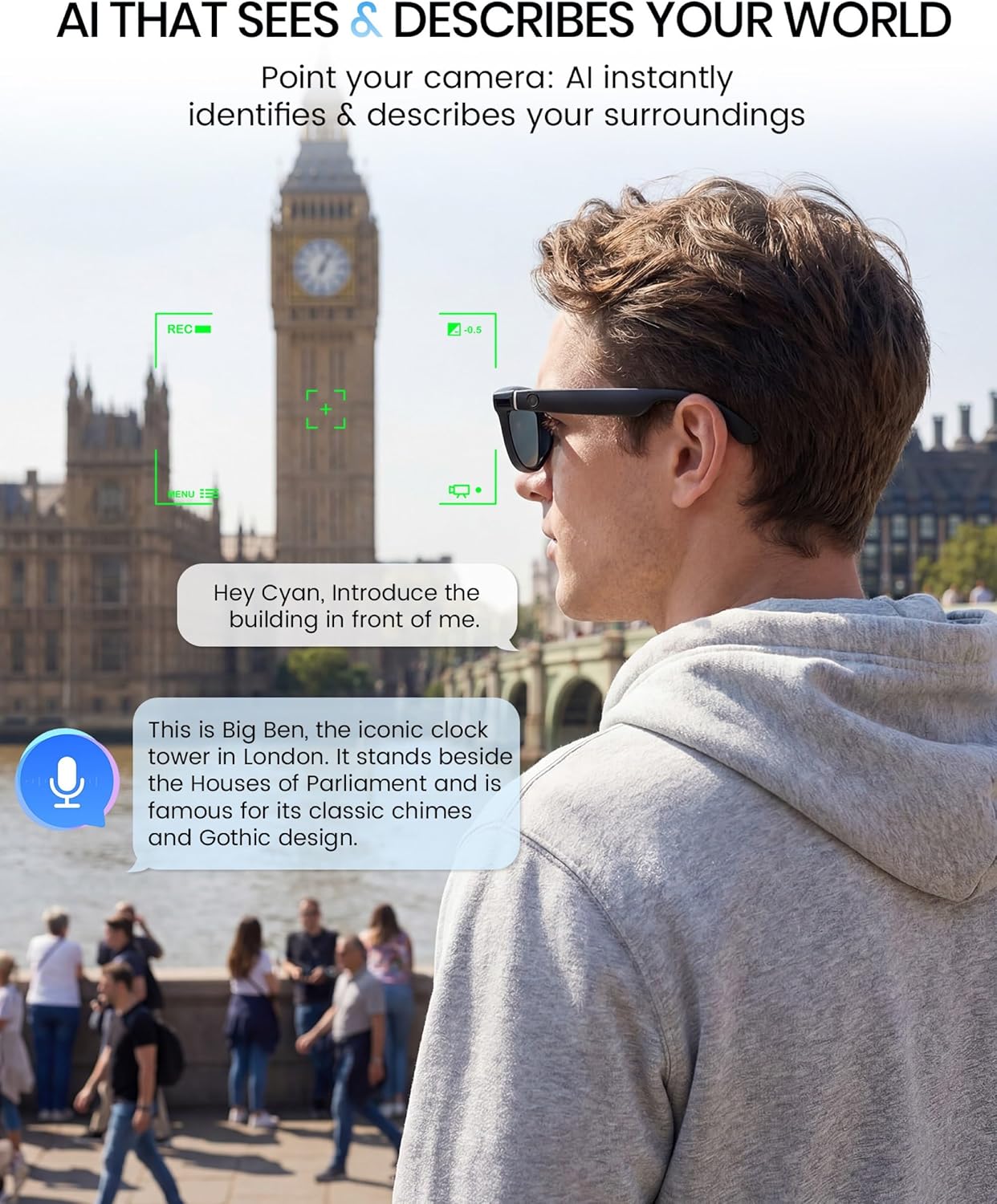 HD Camera Bluetooth Smart Glas - Smart Glasses Lens のレビューと価格