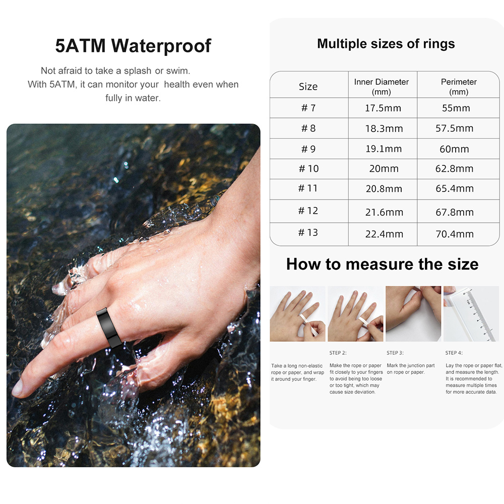 R09 Stainless Steel Smart Ring - Temperature Ring Skin のレビューと価格
