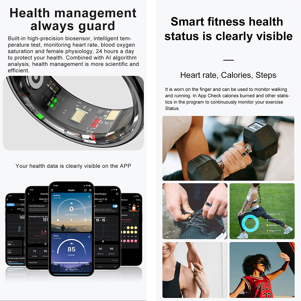 R08 Fitness Tracker Smart Ring - Temperature Ring Skin のレビューと価格