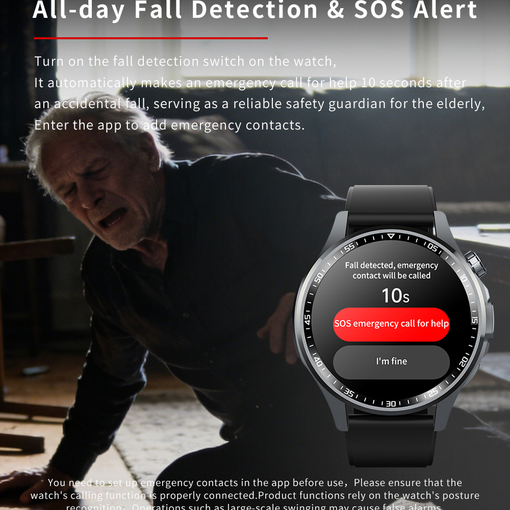 Men Smart Watch Ultra HD Scree - Fall Detection Watch のレビューと価格