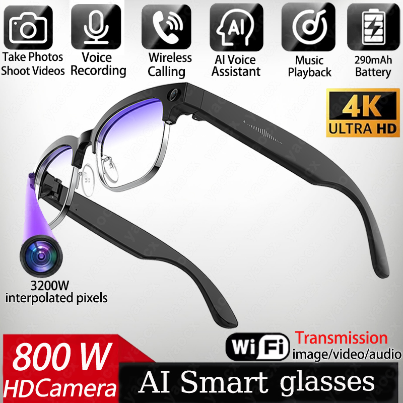 4K Smart AI Glasses 8MP Camera - Smart Glasses Lens のレビューと価格