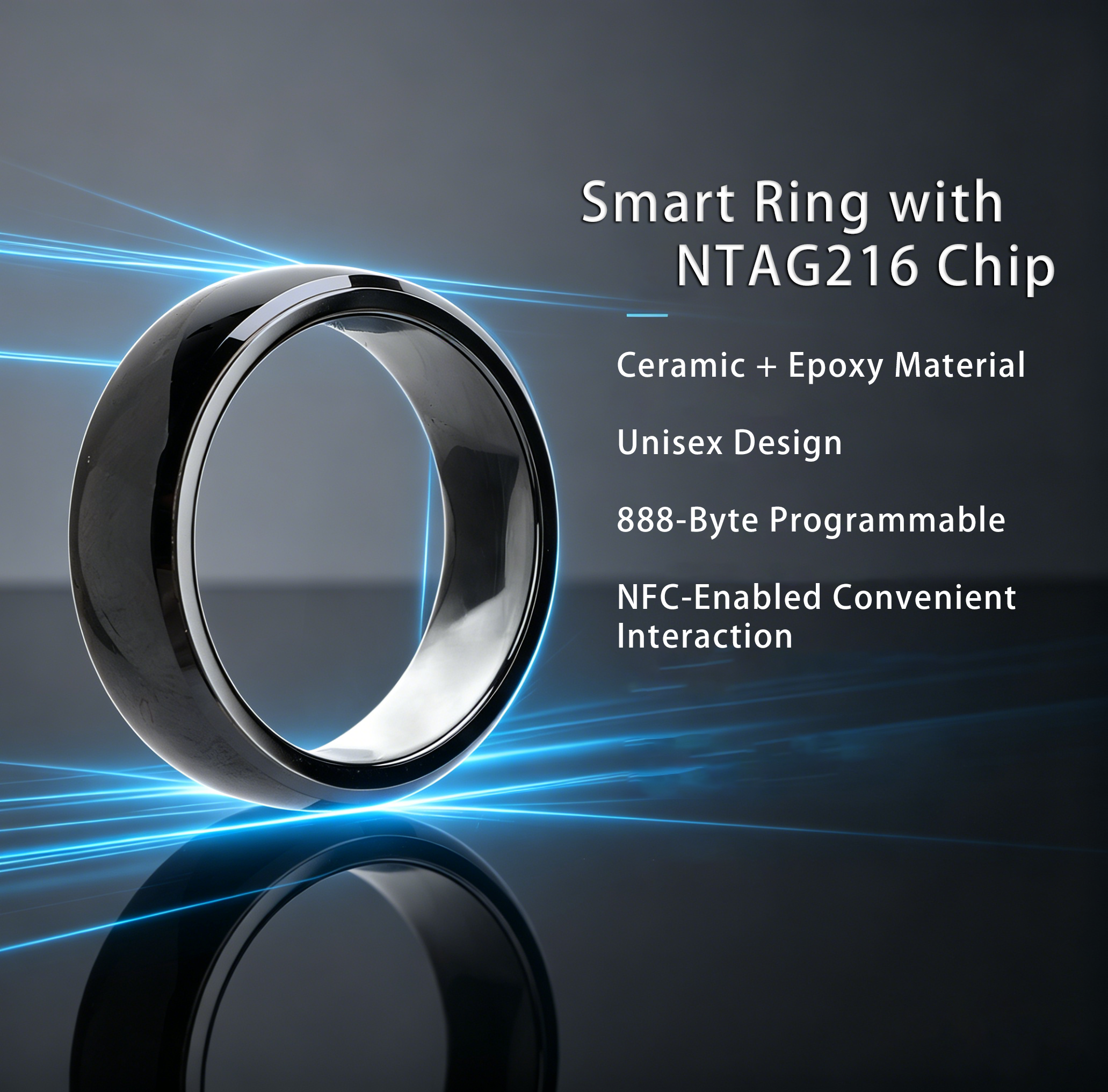 NFC Full Ceramic Smart Ring Co - Smart Ring Nfc Pay のレビューと価格