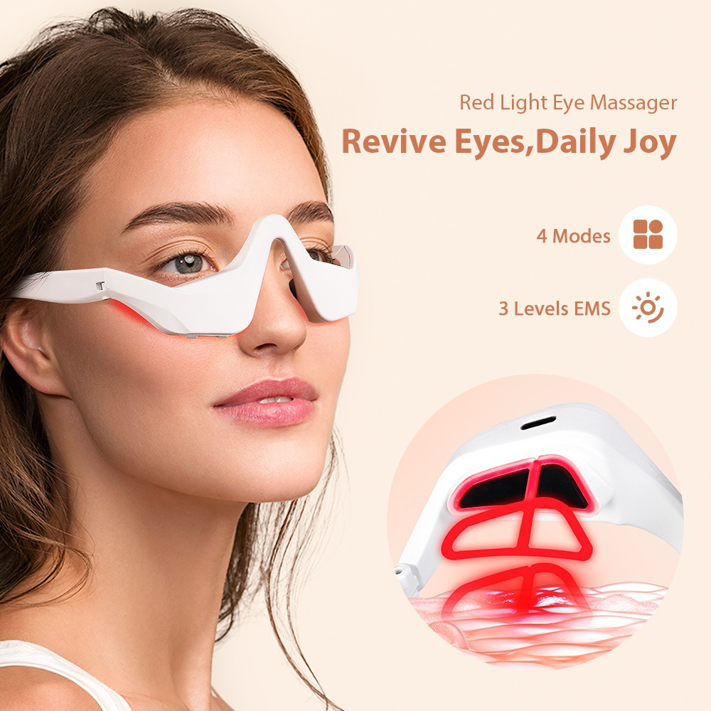 Eye Massager Under Eye Red Lig - Light Therapy Glasses のレビューと価格