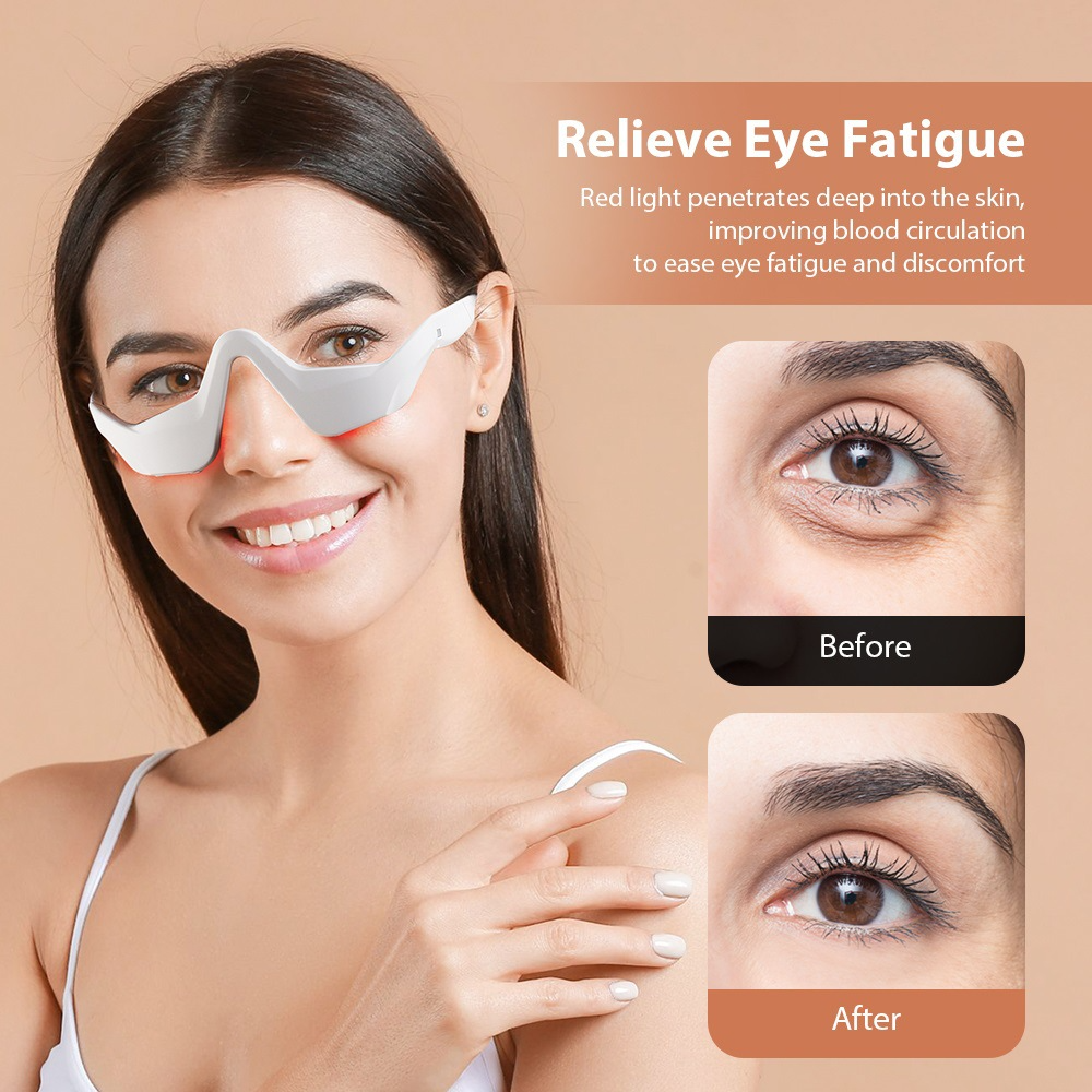 Eye Massager Under Eye Red Lig - Light Therapy Glasses のレビューと価格