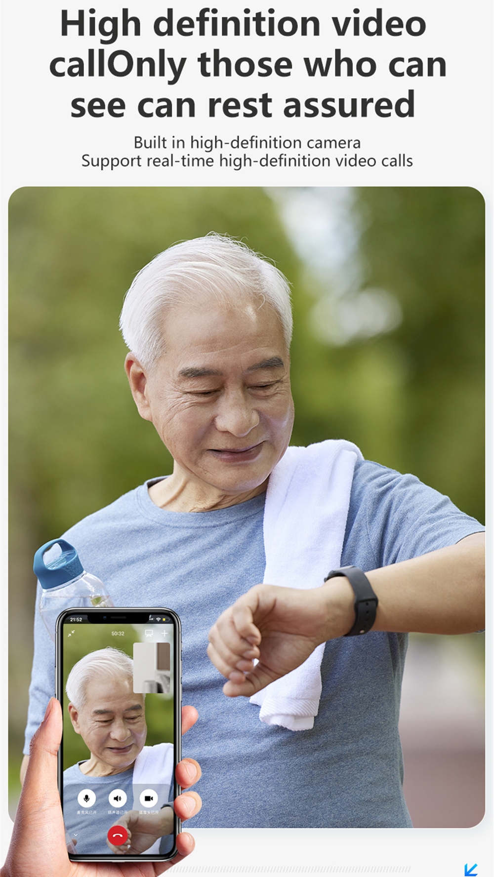 Elderly Smart Watch For Senior - Fall Detection Watch のレビューと価格