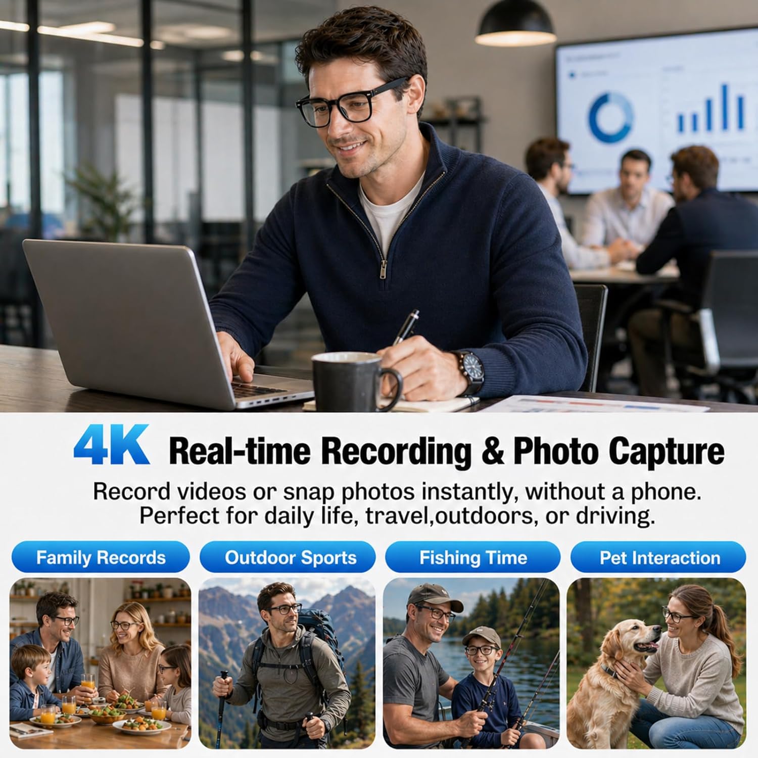 AI Smart Glasses: 4K Camera, R - Smart Glasses Lens のレビューと価格