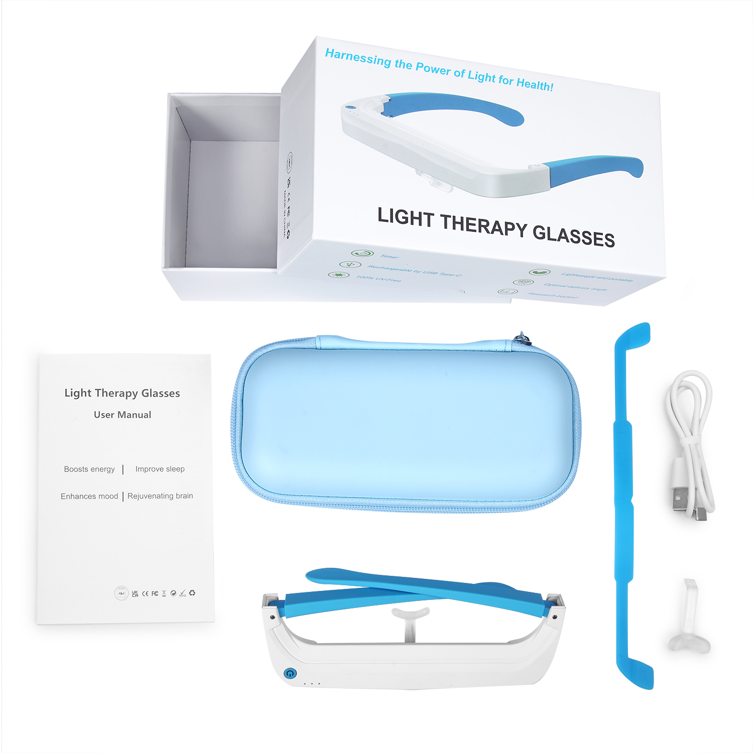 Sleep-aiding and Mind-calming  - Light Therapy Glasses のレビューと価格