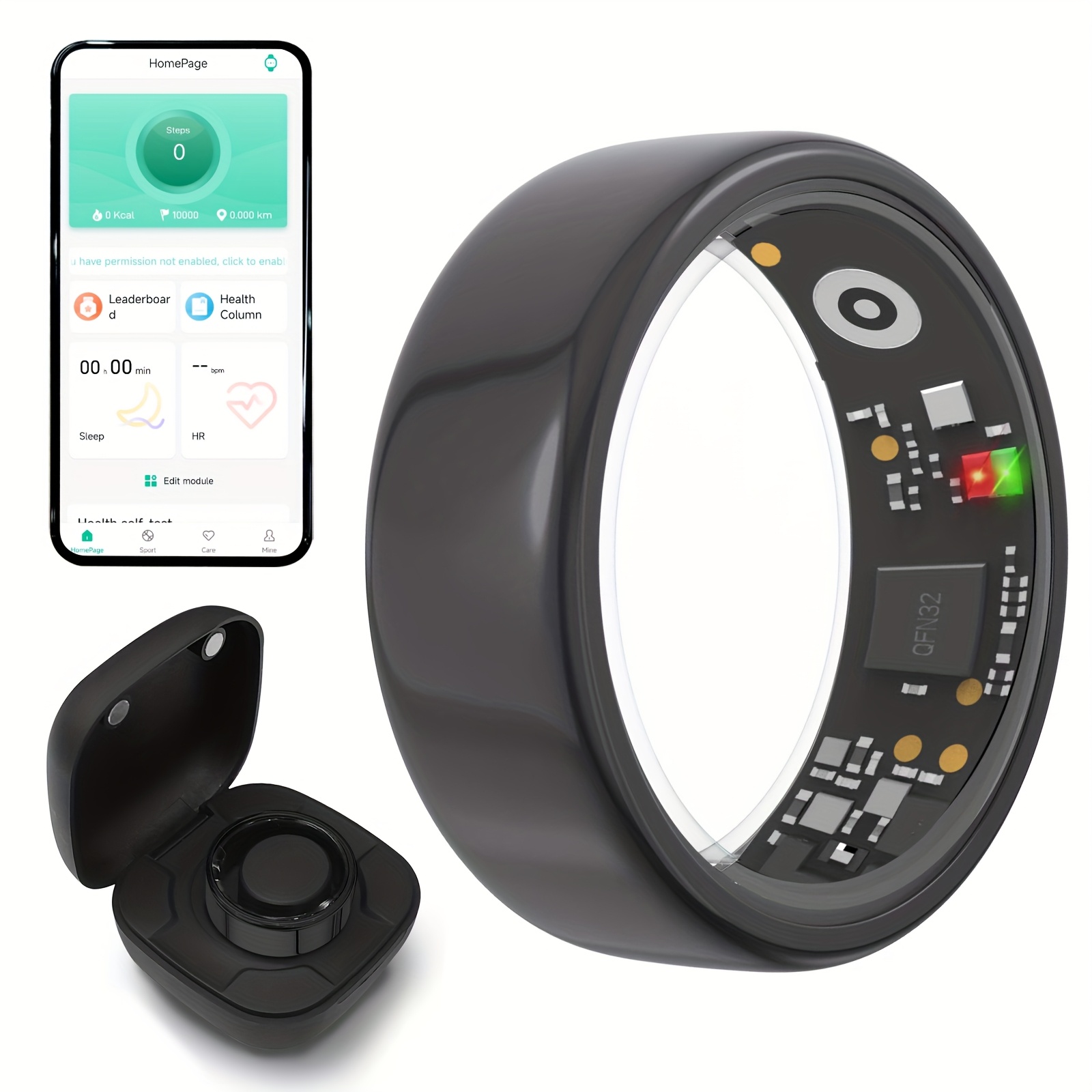 Smart Ring Men Women with Char - Temperature Ring Skin のレビューと価格